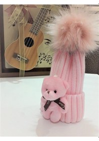 Resim Peluş Ayıcıklı Çocuk Beresi 2 - 8 Yaş 