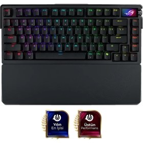 Resim Asus M704 ROG AZOTH X %75 NX SNOW/PBT/TR PBT Türkçe Kablosuz Gaming Klayve 
