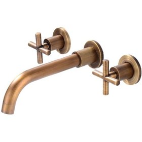 Resim Fause Duvardan Ankastre Lavabo Bataryası Antik Eskitme Kda102-A 