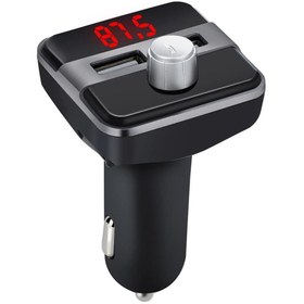 Resim Profisher Bluetooth Lcd Araç Kiti Fm Verici Çift Çift Usb Araç Şarjı Dc 5v 3.1a 