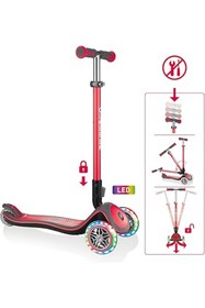 Resim Sevimle Store Elite Deluxe Işıklı Scooter - Kırmızı 444-402 