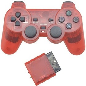 Resim Kırmızı-kablosuz Gamepad Sony Ps2 Denetleyicisi İçin Playstation 2 Konsolu Joystick Çift Titreşim Şok Joypad Kablosuz Controle 