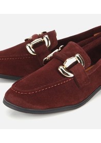 Resim Hotiç Kadın Süet Deri Bordo Tokalı Klasik Loafer 01ayh312400a780 01ayh312400a780 Bordo 