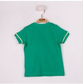 Resim Toontoy Kids Toontoy Erkek Bebek Marines Baskılı T-shirt Yeşil 