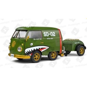 Resim Solido S1810901 1/18 Volkswagen Kool Kombi 1950 Army Fighter 