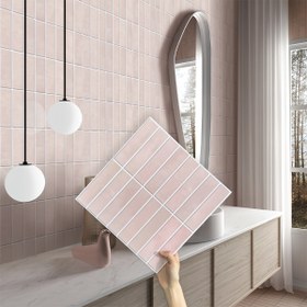 Resim 10/20 Adet COMMOMY Pembe 3D Kabartmalı PVC Duvar Panelleri - Su Geçirmez Yapışkanlı Çıkarılabilir Karolar, Kolay Kurulum Mutfak Banyo Arka Paneli, 30cm x 30cm, RV, Kiralık Ev, Oturma Odası ve Yatak Odası Dekoru, Banyo Panelleri, Modern Dekor, Dayanıklı Malzeme, Yapıştır & Çıkar Karolar, RV Sahipleri İçin 
