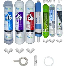 Resim Pemax Water Solutions Kapalı Kasa Su Arıtma STD 7'li Pallas Mebran Alkali-Şeffaf Mineral-Gümüş İyon Tatlandırıcı 