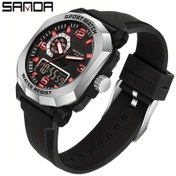 Resim Oldfriend Sanda Erkek Spor Saati 50m Suya Dayanıklı Çift Ekran Kahverengi Diğer 