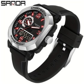 Resim Oldfriend Sanda Erkek Spor Saati 50m Suya Dayanıklı Çift Ekran Kahverengi Diğer 