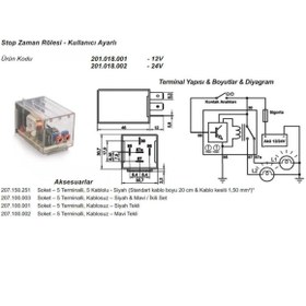 Resim Elo 12v Stop Zaman Rölesi Ayarlı 5 Uçlu (0.1 SN-11 SAAT ARASI) (OTOMATİK KATLANIR AYNA-MULTİMEDYA VS) 