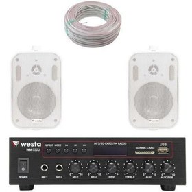 Resim 2 Hoparlör Masaj Salonu Ses Sistemi, Cafe Ses Sistemi, Spa Ses Sistemi, Hoparlör ve Amfi Hazır Set PRO 