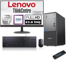 Resim Lenovo Thinkcentre Neo 50T Gen5 Intel Core I7 13700 48GB Ddr5 1tb SSD 23.8 Inç Monitör Windows 11 Home Intel UHD 770 2412UB000LTRH18+ZETTA Flash Bellek 