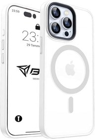 Resim MagSafe Wireless Şarj Uyumlu, 10FT Düşme Koruması için iPhone 12/12 Pro, Beyaz Mat 