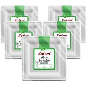 Resim Kafem Ekolojik Kare Tabak 16 Cm 25 Li X 5 Paket 