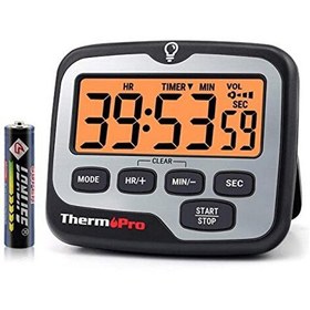 Resim ThermoPro TM01 Alarmlı Işıklı Kronometre - Geri Sayım Sayacı ve Dijital Saat 