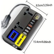Resim Cloud011 1 Adet Hızlı Şarj 4 Usb 2 Type-c Qc3.0 Dijital Voltaj Göstergeli Evrensel 12v 24v Araç Şarj Cihazı 