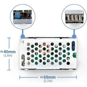 Resim 4 Usb Port 5v 5a Voltaj Düşürücü Mobil Güç Kaynağı Cep Telefonu Tablet Powerbank 36v Step Down 