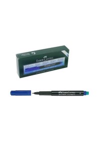 Resim Faber-Castell Mavi S Permanent Asetat Kalemi Cd Kalemi 10 adet Mavi 