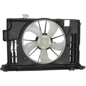 Resim Toyota Corolla E150 07/10 Radyatör Fan Davlumbazı Komple Benzinli 5 Kanat Motorlu Bidonlu Ori 