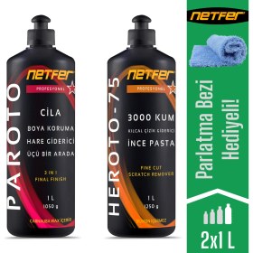 Resim Netfer 2'li İnce Pasta Cila Set - 2x1 L 