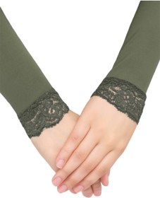 Resim LA SEFA Kolluk Dantelli Tesettür Esnek Licralı Penye Kumaş 