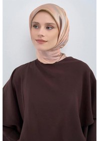 Resim Armine Tivil Saf İpek Eşarp 9513 - 81 Somon Kırçıllı Desen Somon 