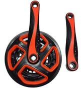 Resim Bisiklet Aynakol Sağ Sol Takım 3 Lü Dişli- 24/34/42T x 170mm Siyah Turuncu Renk 