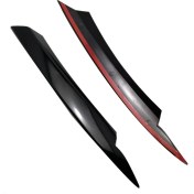 Resim Emporaaium Passat B7 2010-2015 Için Araba Far Göz Kapakları Kaşları Abs Far Lambası Etiket Kapak Trim Aksesuarları-Siyah (Yurt Dışından) 