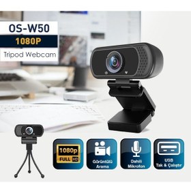 Resim Osmart OS-W50 2 MP Mikrofonlu 1080P USB Webcam 