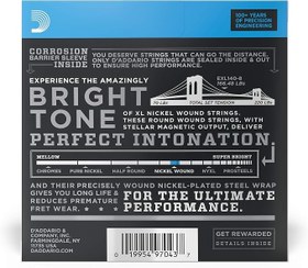 Resim D'Addario Exl140-8 Elektro Tel Set Gtr Xl Lite/Hvy Bot 8 Telli 10-74 