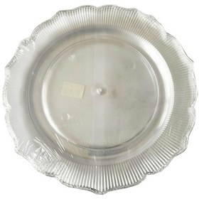 Resim Plastik Sert Mika Şeffaf Tabak - Parti Sunum Yemek Tabağı - Yuvarlak - 26 Cm. - 6 Adetlik 3 Paket Şeffaf 