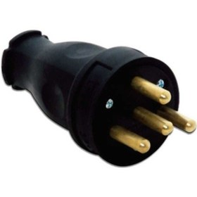 Resim Tp Elektrik 3104 301 0300 3 x 25a Kauçuk Düz Fiş 