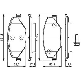 Resim Vw Polo 5 On Fren Balatasi 1.4 Tdi 2014-2017 Bosch 0986tb3220 