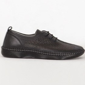 Resim Siyah Dericlub Br 04034 Gerçek Deri Kadın Ayakkabı Siyah 