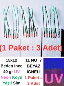 Resim Eagenset İstavrit Çaparisi 15x12 11 No 7 Beyaz İğneli 3lü Paket 