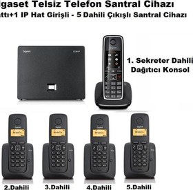 Resim C530 IP 5 Dahili Dect Telsiz Kablosuz Telefon Santrali 