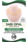 Resim OSMANLI DEĞERLİ TAŞ Sertifikalı Sarı Opal Doğal Taş Kolye - M356 
