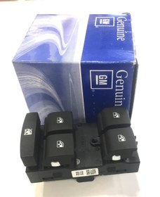 Resim Chevrolet Yeni Aveo Sol Dörtlü Cam Açma Düğmesi Gm Orjinal 95188246 