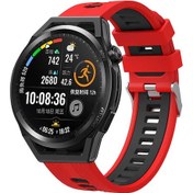 Resim Galaxy Watch Uyumlu Active 2 44mm Krd-55 Uyumlu Zore Kordon-kırmızı-siyah 