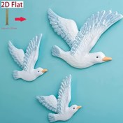 Resim Bohemian Tarzı Martı Duvar Dekorasyonu Seti 3 Parça - Reçine Denizci Kuşu Plaj Temalı Akdeniz Stili Rahatlatıcı Dekorasyon - Oturma Odası, Yatak Odası, Kafe, Otel İçin Mükemmel - Doğum Günü Asma Süslemeleri Elektriksiz 