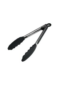 Resim 3b Trend Metal Kızartma Maşası Silikon Uçlu Maşa Siyah Renk 