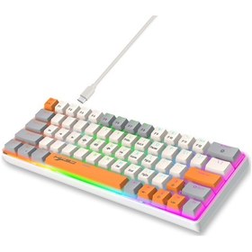 Resim Maiyame Hxsj K88 Üç Renkli Mil Mekanik Klavye Kompakt Ve Ergonomik Tasarım Buz Mavisi Arka Aydınla Klavye 
