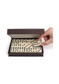 Resim Lüks Deri Kutulu Premium Domino Seti 28 Parça Spinner Lı Çift 6 Taş 2-4 Oyuncu Yeni Yıl Hediyesi B 