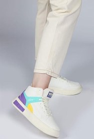 Resim 28756 Yüksek Bilekli Bej Kadın Sneaker Günlük Spor Ayakkabı 
