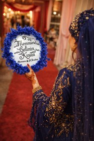 Resim LUNA ÇEYİZ HEDİYELİK Gelin Defi, Gelin Tefi, Kına Gecesi Tefi, Kına Gecesi Defi, Sünnet Defi,Sünnet Tefi,Def,Tef Lacivert 