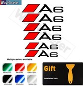 Resim A6 İçin-yansıtıcı Beyaz-6 Adet Üst Vinil Çıkartması Yüksek Sıcaklık Araba Fren Kaliper Çıkartmaları Audi A3 S3 A4 S 