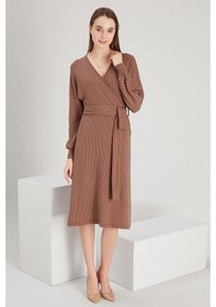 Resim Alexander Gardi Alexandergardı Kruvaze Yaka Elbise (B21-36900) 