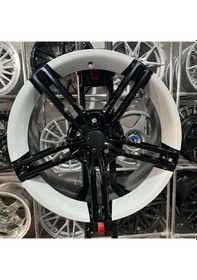 Resim 17 İnç 5x100 Polo İbiza Scala Uyumlu Porsche Taycan Siyah, Beyaz 