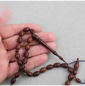 Resim Yılan Ağacı Usta İşi İmzalı Sülün İmame Beyzi Kesim 7x11.5mm Tesbih 