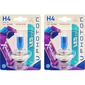 Resim PHOTON H4 12V 60/55W XEN VİSİON BEYAZ IŞIK AMPÜL TAKIMI (2 ADET) 